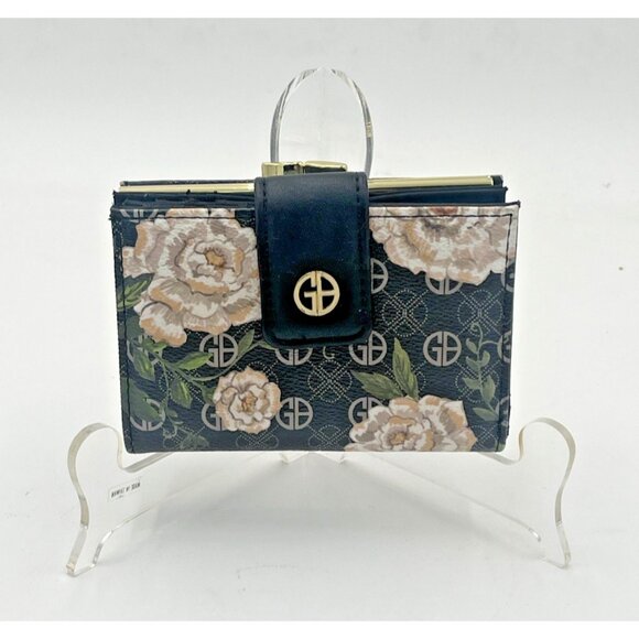 Giani Bernini Floral Signature Framed Indexer Wallet Created for Macy's New - Picture 1 of 6